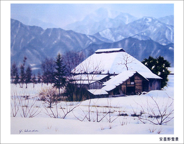 安曇野雪景